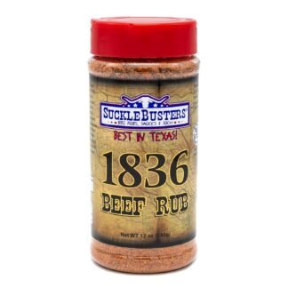 SuckleBusters 1836 Beef Rub: Texas-Style BBQ Seasoning with Bold Cracked Black Pepper, Medium Heat, Gluten-Free, No MSG (12 oz)