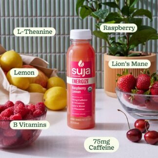 Suja Organic Energize Raspberry Lemon Cold Pressed Juice Drink, 12 fl oz Bottle