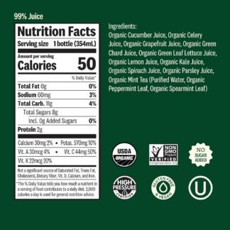 Suja Organic Uber Greens, 12 Fl Oz Bottle