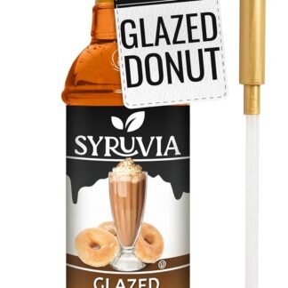 Syruvia Glazed Donut Coffee Syrup - 25.4 fl oz Premium Coffee Flavoring Syrup - Kosher Coffee Syrups, Gluten Free, No Coloring, Perfect for Drinks, Soda, Shakes, Desserts, and...
