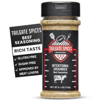 Tailgate Spices Intentional Grounded Steak Seasoning Rub, Bold Beef Rub for Grilling, Burgers and Brisket, Gluten Free, No MSG, Vegan, 6.1 oz Steak Spices and Seasonings