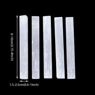 Tayfremn 12 Pieces Selenite Crystal Sticks Natural Selenite Crystal Wands 4 Inches Selenite Sticks White Raw Rough Crystals Wand for Healing Energy Drawing