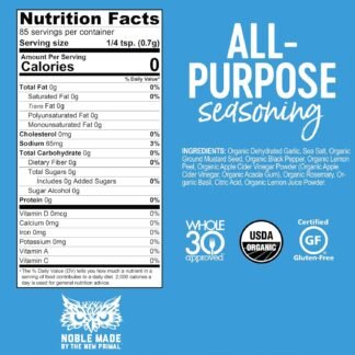 The New Primal Noble Made by Seasoning Versatile Spice Dry Rub USDA Organic Whole30 Gluten-Free Paleo Keto Friendly All Purpose 4 Count - lunas-mystic-emporium.com The New Primal Noble Made by Seasoning Versatile Spice & Dry Rub, USDA Organic, Whole30, Gluten-Free, Paleo & Keto Friendly All Purpose, 4 Count