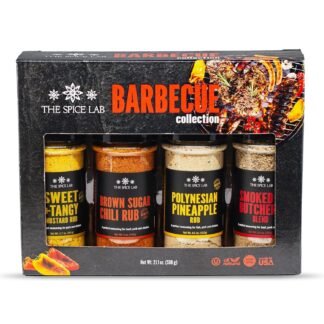 The Spice Lab Barbecue Gift Set – Gourmet Grilling Seasoning Set Collection with Polynesian Pineapple, Brown Sugar Chili, Smoked Butcher’s Blend, And Sweet & Tangy Rub – Great...