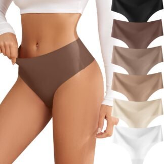 Thongs for Womens High Waisted Seamless for Women Underwear Sexy Breathable Panties 6 Pack - lunas-mystic-emporium.com Thongs for Womens High Waisted Seamless for Women Underwear Sexy Breathable Panties 6 Pack