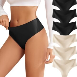 Thongs for Womens High Waisted Seamless for Women Underwear Sexy Breathable Panties 6 Pack - lunas-mystic-emporium.com Thongs for Womens High Waisted Seamless for Women Underwear Sexy Breathable Panties 6 Pack