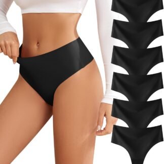 Thongs for Womens High Waisted Seamless for Women Underwear Sexy Breathable Panties 6 Pack - lunas-mystic-emporium.com Thongs for Womens High Waisted Seamless for Women Underwear Sexy Breathable Panties 6 Pack