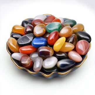 Tigers Eye Healing Crystal Stone Set - 24 Pieces, 0.6" Natural & Polished Stones for Healing, Meditation, Reiki, Chakra, Crafting & Decoration