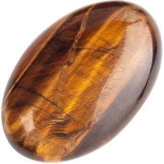 Tiger's eye Palm Stone Crystal Natural Chakra Reiki Polished Healing Love Oval Pocket Worry Stone Crystals for Anxiety Stress Relief Therapy