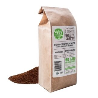 Tiny Footprint Coffee - Peru, Medium Roast, USDA Organic Ground Coffee, Fair Trade Certified - 16 Ounce