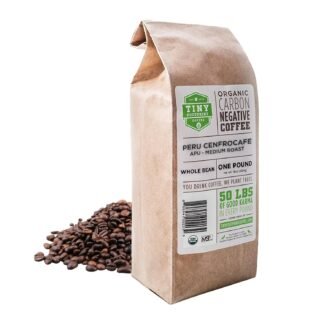 Tiny Footprint Coffee - Peru, Medium Roast, USDA Organic Ground Coffee, Fair Trade Certified - 16 Ounce