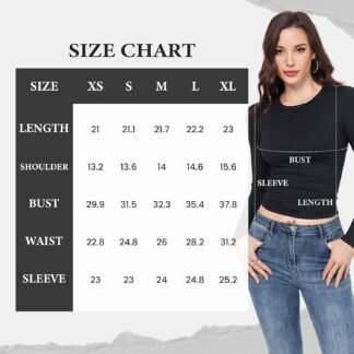 TNNZEET Long Sleeve Shirts for Women Basic Soft Tees Fashion Crop Tops Fall Spring Y2K Tight Clothes for Casual Workout 2026 - lunas-mystic-emporium.com TNNZEET Long Sleeve Shirts for Women Basic Soft Tees Fashion Crop Tops Fall Spring Y2K Tight Clothes for Casual Workout 2026