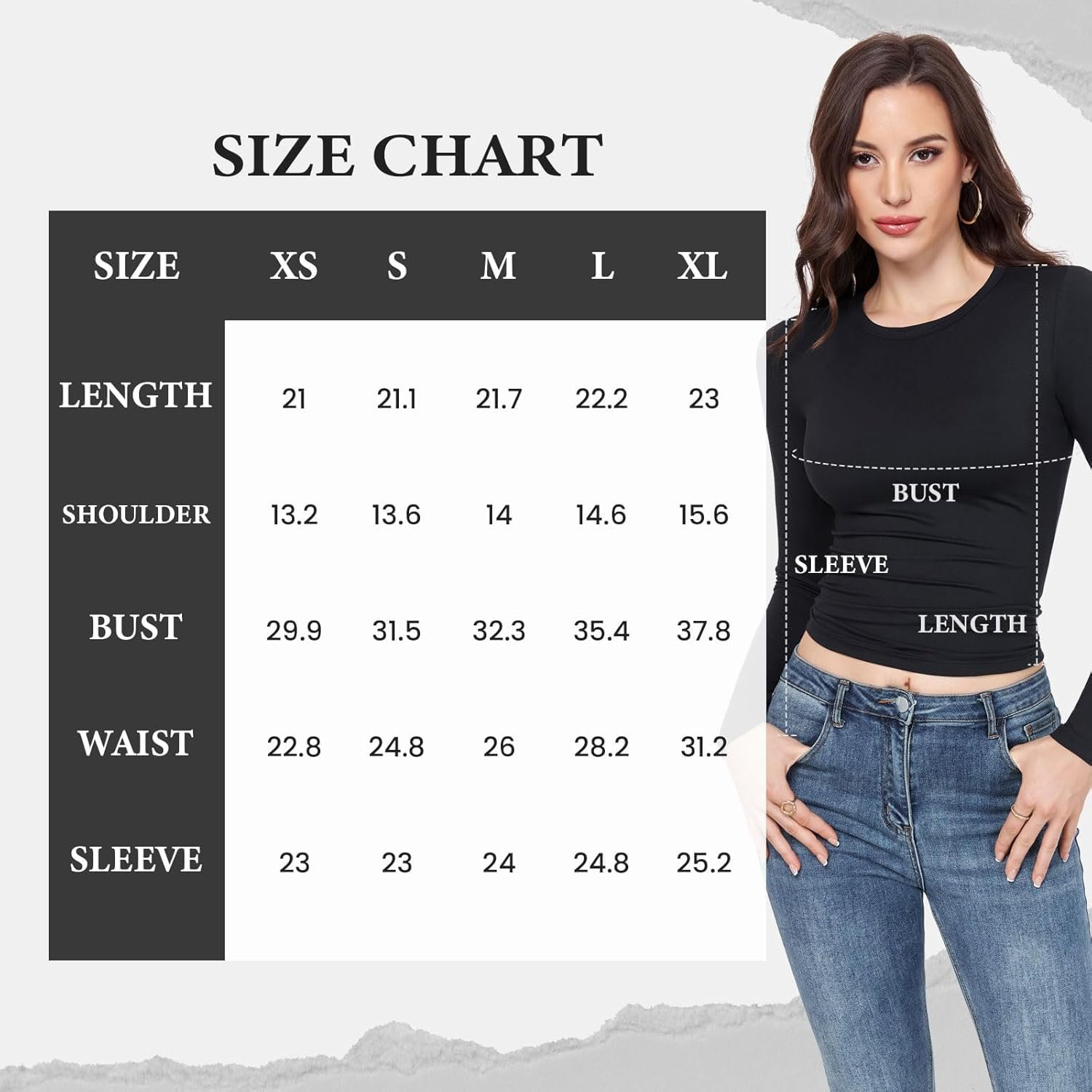 TNNZEET Long Sleeve Shirts for Women Basic Soft Tees Fashion Crop Tops Fall Spring Y2K Tight Clothes for Casual Workout 2026 - lunas-mystic-emporium.com TNNZEET Long Sleeve Shirts for Women Basic Soft Tees Fashion Crop Tops Fall Spring Y2K Tight Clothes for Casual Workout 2026