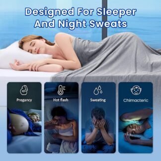 TOPCEE Cooling Blanket(60"x90"Twin Size)for Night Sweats Absorbs Heat to Keep Adults, Children Cool on Warm Nights, Q-Max 0.5 Cooling blankets for Hot Sleepers, Ultra-Cool...