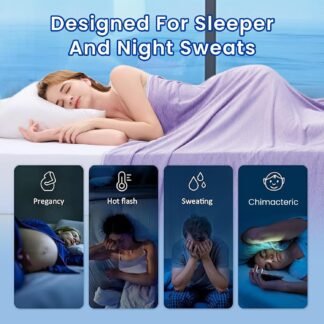 TOPCEE Cooling Blanket(60"x90"Twin Size)for Night Sweats Absorbs Heat to Keep Adults, Children Cool on Warm Nights, Q-Max 0.5 Cooling blankets for Hot Sleepers, Ultra-Cool...