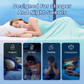 TOPCEE Cooling Blanket(60"x90"Twin Size)for Night Sweats Absorbs Heat to Keep Adults, Children Cool on Warm Nights, Q-Max 0.5 Cooling blankets for Hot Sleepers, Ultra-Cool...