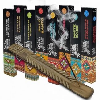 Tribal Soul Premium Incense Smudge Sticks - Assorted Gift Set Includes 8 Fragrances (15g. Each) Incense Burner Included (Tribal Soul 2)