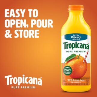 Tropicana Pure Premium 100% Orange Juice, No Pulp, Calcium and Vitamin D, 46 fl oz