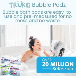 TruKid Bubble Podz Bubble Bath for Kids, Toddlers, & Babies, Tear Free Gentle & Refreshing Bath Bomb for Sensitive Skin with Natural Moisturizers, Non-Toxic, pH Balanced,...