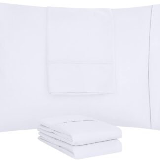 Utopia Bedding Queen Pillow Cases - 4 Pack - Envelope Closure - Soft Brushed Microfiber Fabric - Shrinkage and Fade Resistant Pillow Covers Queen Size 20 X 30 Inches (Queen, White)