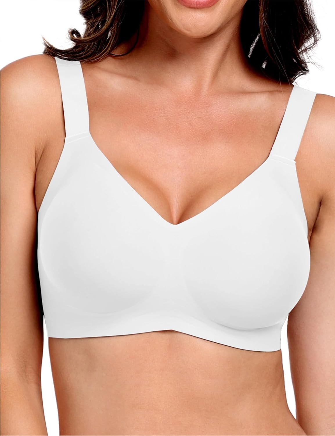 V Lace Wireless Jelly Bra Seamless Push Up Bras for Women No Underwire Full Coverage Comfortable Sleep Bralette - lunas-mystic-emporium.com V Lace Wireless Jelly Bra Seamless Push Up Bras for Women No Underwire Full Coverage Comfortable Sleep Bralette