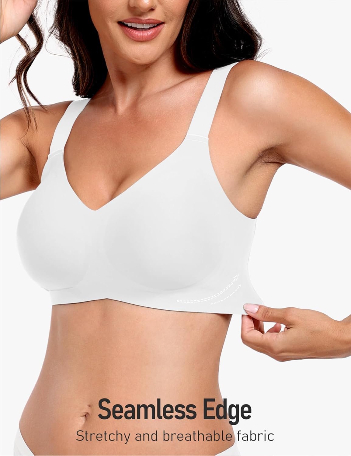 V Lace Wireless Jelly Bra Seamless Push Up Bras for Women No Underwire Full Coverage Comfortable Sleep Bralette - lunas-mystic-emporium.com V Lace Wireless Jelly Bra Seamless Push Up Bras for Women No Underwire Full Coverage Comfortable Sleep Bralette