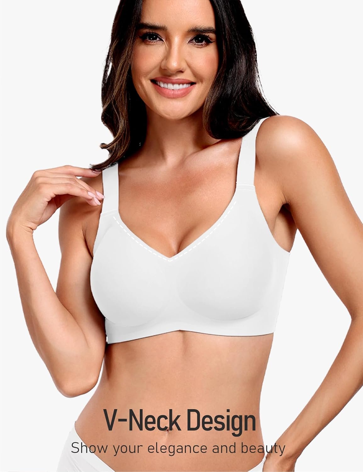 V Lace Wireless Jelly Bra Seamless Push Up Bras for Women No Underwire Full Coverage Comfortable Sleep Bralette - lunas-mystic-emporium.com V Lace Wireless Jelly Bra Seamless Push Up Bras for Women No Underwire Full Coverage Comfortable Sleep Bralette