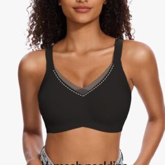 V Lace Wireless Jelly Bra Seamless Push Up Bras for Women No Underwire Full Coverage Comfortable Sleep Bralette