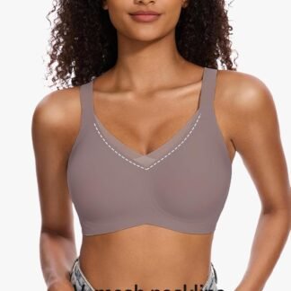 V Lace Wireless Jelly Bra Seamless Push Up Bras for Women No Underwire Full Coverage Comfortable Sleep Bralette