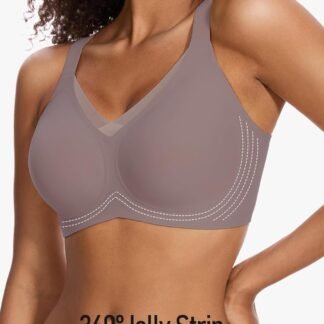 V Lace Wireless Jelly Bra Seamless Push Up Bras for Women No Underwire Full Coverage Comfortable Sleep Bralette