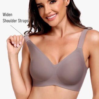 V Lace Wireless Jelly Bra Seamless Push Up Bras for Women No Underwire Full Coverage Comfortable Sleep Bralette