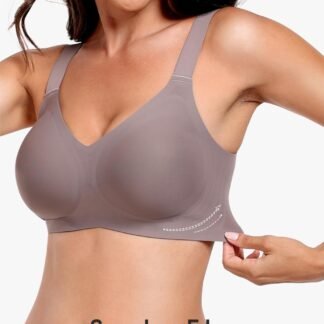 V Lace Wireless Jelly Bra Seamless Push Up Bras for Women No Underwire Full Coverage Comfortable Sleep Bralette