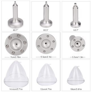 Vacuum Therapy Cupping Machine with 30 Cups and 3 Metal Gua Sha Handles for Salon SPA, Body, Back, Face Massage Care