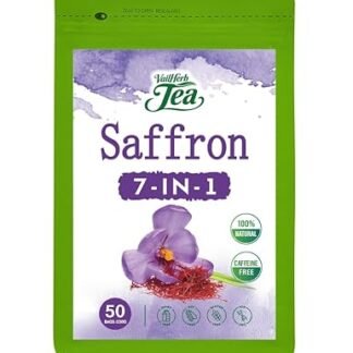 VailHerbTea Saffron Extract Tea Bags - 50 Count, Handcraft Herbal Tea for Mood Support, Natural Formula w/Passion Flower & Chamomile for Focus & Energy - Caffeine-Free, Mild...