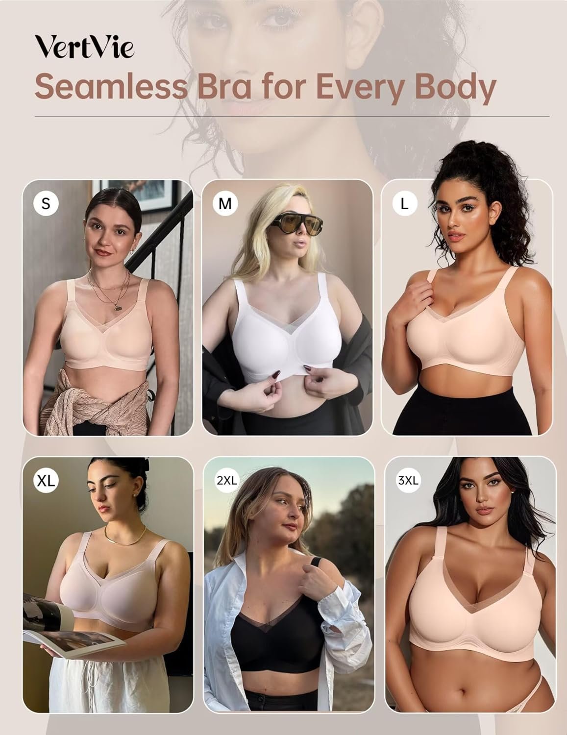 Vertvie Wireless Bras for Women No Underwire Supportive Mesh Crossover Bra Seamless Push Up Full Coverage Everyday Bralettes - lunas-mystic-emporium.com Vertvie Wireless Bras for Women No Underwire Supportive Mesh Crossover Bra Seamless Push Up Full Coverage Everyday Bralettes