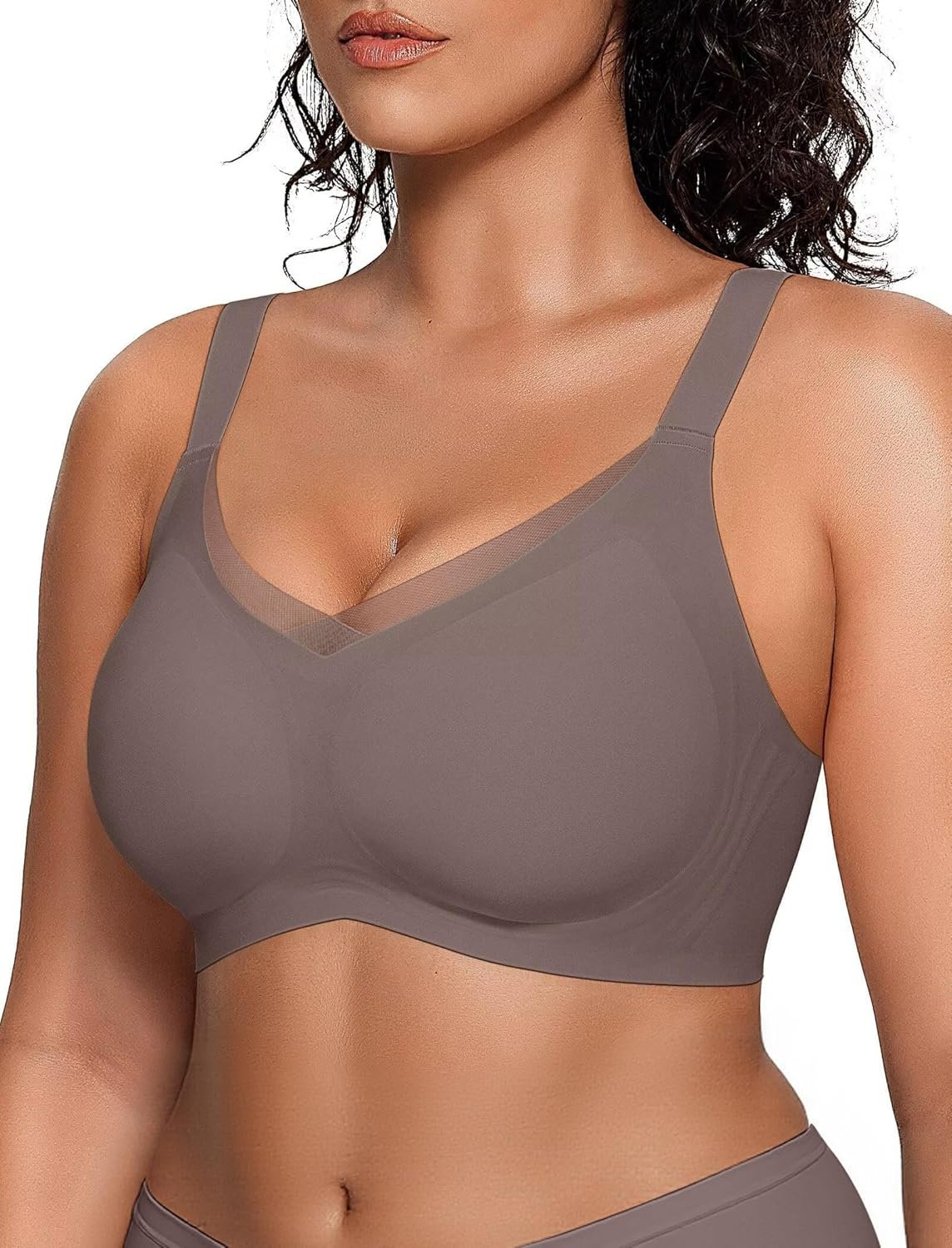 Vertvie Wireless Bras for Women No Underwire Supportive Mesh Crossover Bra Seamless Push Up Full Coverage Everyday Bralettes - lunas-mystic-emporium.com Vertvie Wireless Bras for Women No Underwire Supportive Mesh Crossover Bra Seamless Push Up Full Coverage Everyday Bralettes