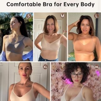 Vertvie Womens Seamless Jelly Bras No Underwire Comfort Push Up Bras Buttery Soft Wireless Bralette Full Coverage Sports Bra