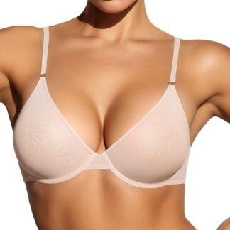 Vertvie Womens Sheer Balconette Bra Unlined Underwire Supportive Plunge Demi Bras Mesh See Through Sexy Comfort Everyday Bra - lunas-mystic-emporium.com Vertvie Women's Sheer Balconette Bra Unlined Underwire Supportive Plunge Demi Bras Mesh See Through Sexy Comfort Everyday Bra