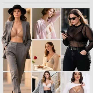 Vertvie Women's Sheer Balconette Bra Unlined Underwire Supportive Plunge Demi Bras Mesh See Through Sexy Comfort Everyday Bra