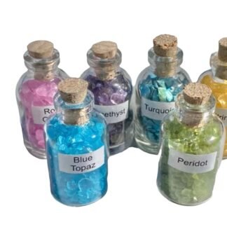 Vesuvianite Crystal Mini Gemstone Bottles, Many Different Crystals available! (Vesuvianite)