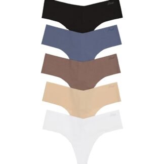 Victoria's Secret PINK Women's No Show Thong Underwear, Panties for Women, Multi Pack (XS-XXL)