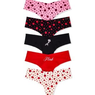 Victoria's Secret PINK Women's No Show Thong Underwear, Panties for Women, Multi Pack (XS-XXL)
