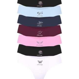 Victoria's Secret PINK Women's No Show Thong Underwear, Panties for Women, Multi Pack (XS-XXL)