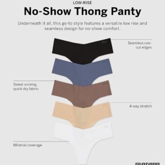 Victoria's Secret PINK Women's No Show Thong Underwear, Panties for Women, Multi Pack (XS-XXL)