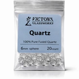 Victory Glassworks™ Clear Quartz Balls, 6mm Round Spacer Beads, Optical Grade Fused Silica Glass for Jewelry Making, Crafts, Boiling Stones (Pack of 20)