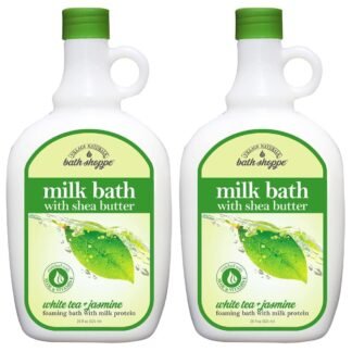 Village Naturals Bath Shoppe, White Tea and Jasmine Foaming Milk Bath, 28 Fl Oz, Pack of 2