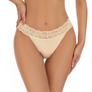 voenxe Seamless Thong for WomenNo Show Lace UnderwearLadies Breathable Comfort Panties Soft Laser Cut UndiesTanga5-Pack - lunas-mystic-emporium.com voenxe Seamless Thong for Women,No Show Lace Underwear,Ladies Breathable Comfort Panties Soft Laser Cut Undies,Tanga,5-Pack