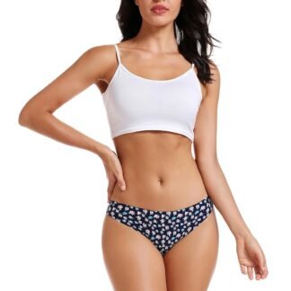 voenxe Seamless Women Underwear Thongs,No Show Ladies Thong,No Line Workout Breathable Comfortable Panties,Soft Undies,5-Pack