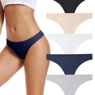 voenxe Seamless Women Underwear ThongsNo Show Ladies ThongNo Line Workout Breathable Comfortable PantiesSoft Undies5-Pack - lunas-mystic-emporium.com voenxe Seamless Women Underwear Thongs,No Show Ladies Thong,No Line Workout Breathable Comfortable Panties,Soft Undies,5-Pack