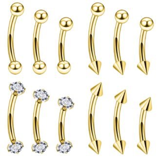 Vsnnsns Rook Daith Piercing Jewelry 16G Stainless Surgical Steel Curved Barbell Eyebrow Rings Vertical Labret Lip Piercing Jewelry Rook Daith Earrings for Women Men 6MM 8MM 10MM - lunas-mystic-emporium.com Vsnnsns Rook Daith Piercing Jewelry 16G Stainless Surgical Steel Curved Barbell Eyebrow Rings Vertical Labret Lip Piercing Jewelry Rook Daith Earrings for Women Men 6MM 8MM 10MM...